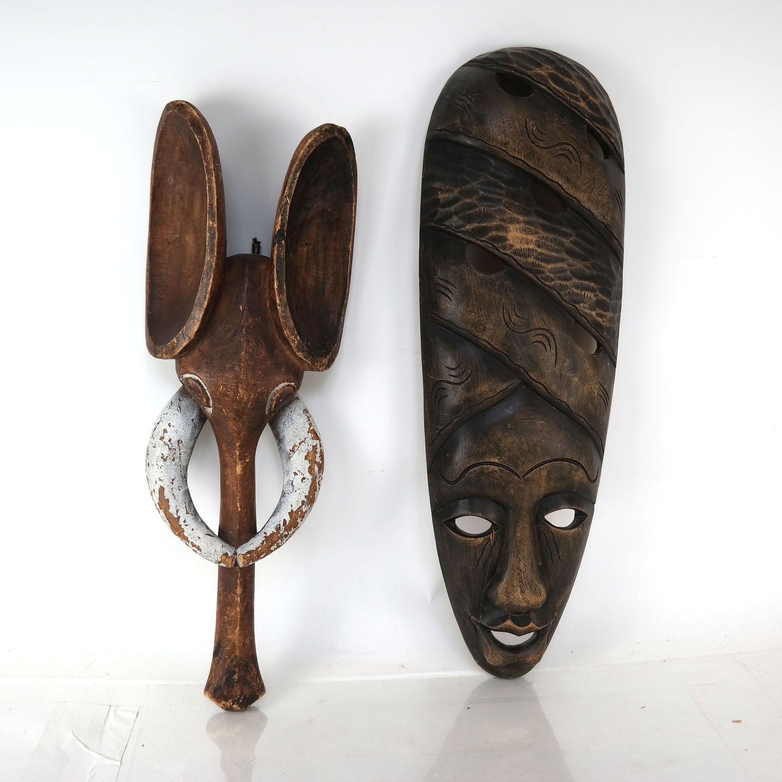 Two Carved African Masks (1 of 5)