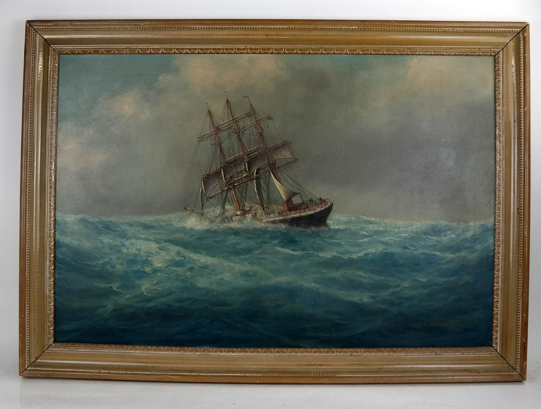 Luca PAPALUCA: Clipper Ship - Oil Painting (1 of 10)