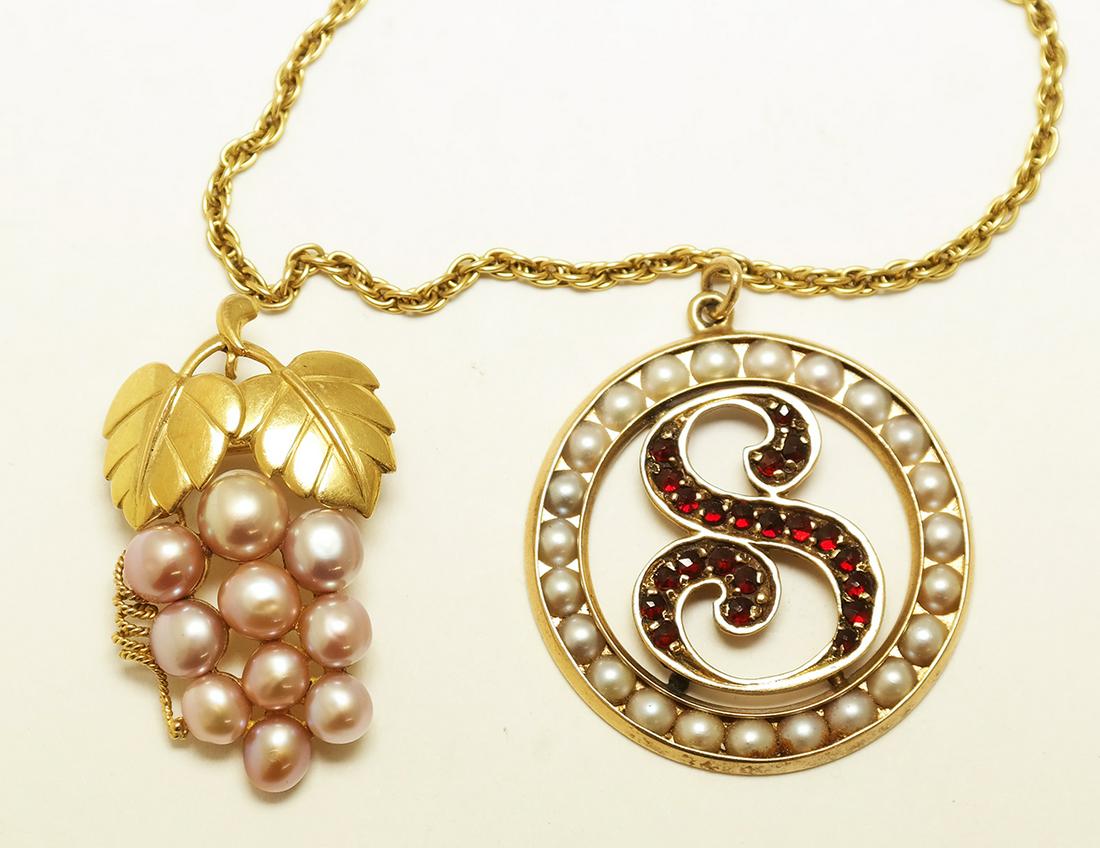 18K Gold Pendants with Rope Chain (1 of 4)