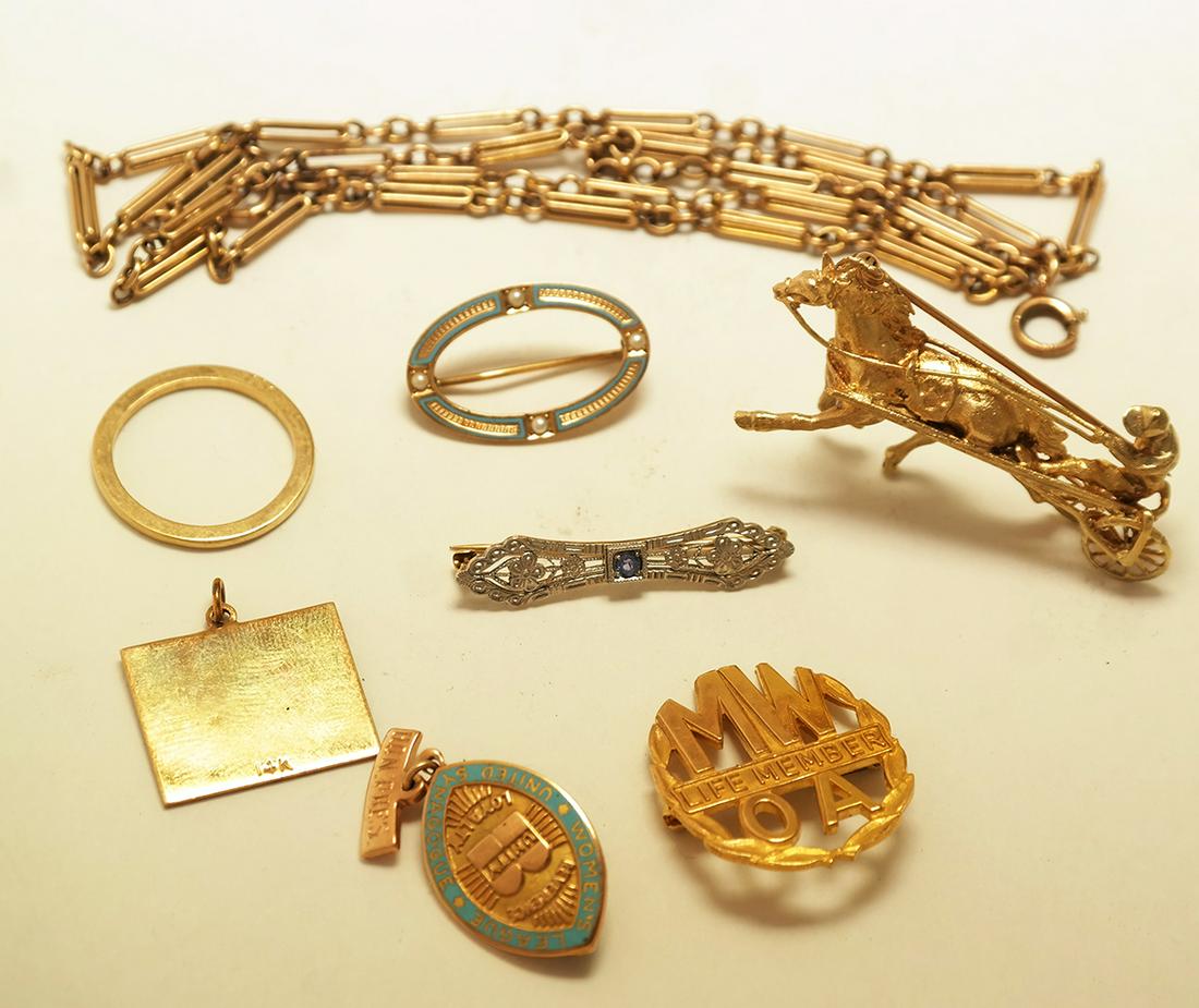 Estate Jewelry Lot of 14K Gold Pieces (8) (1 of 14)