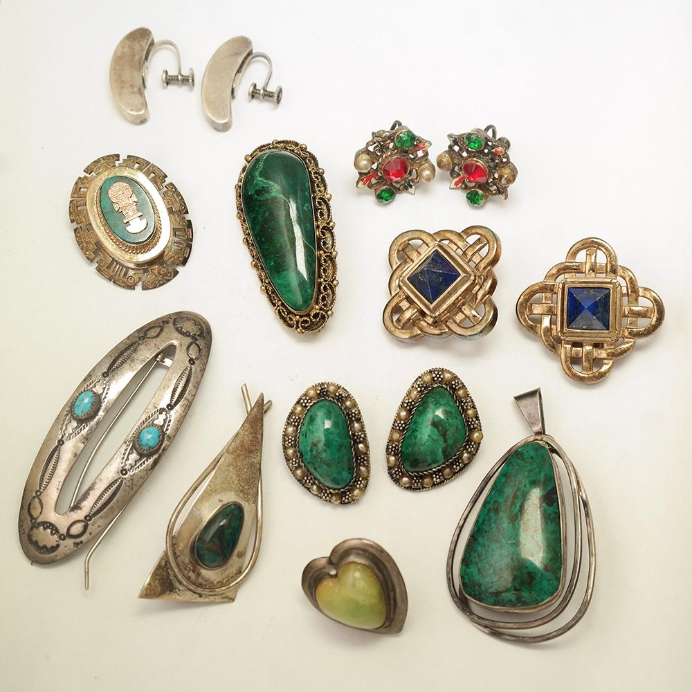 Vintage Estate Lot of Silver Jewelry (1 of 9)