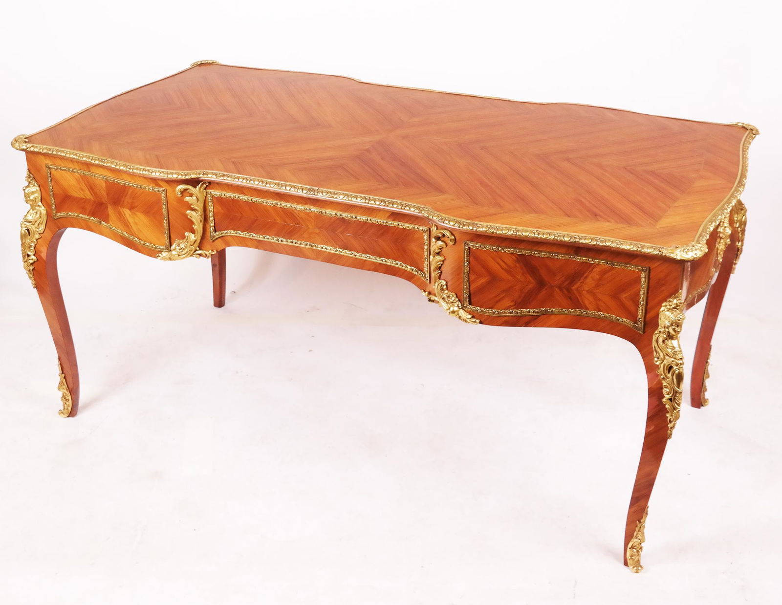 Louis XV-Style Kingwood Bureau Plat (1 of 17)
