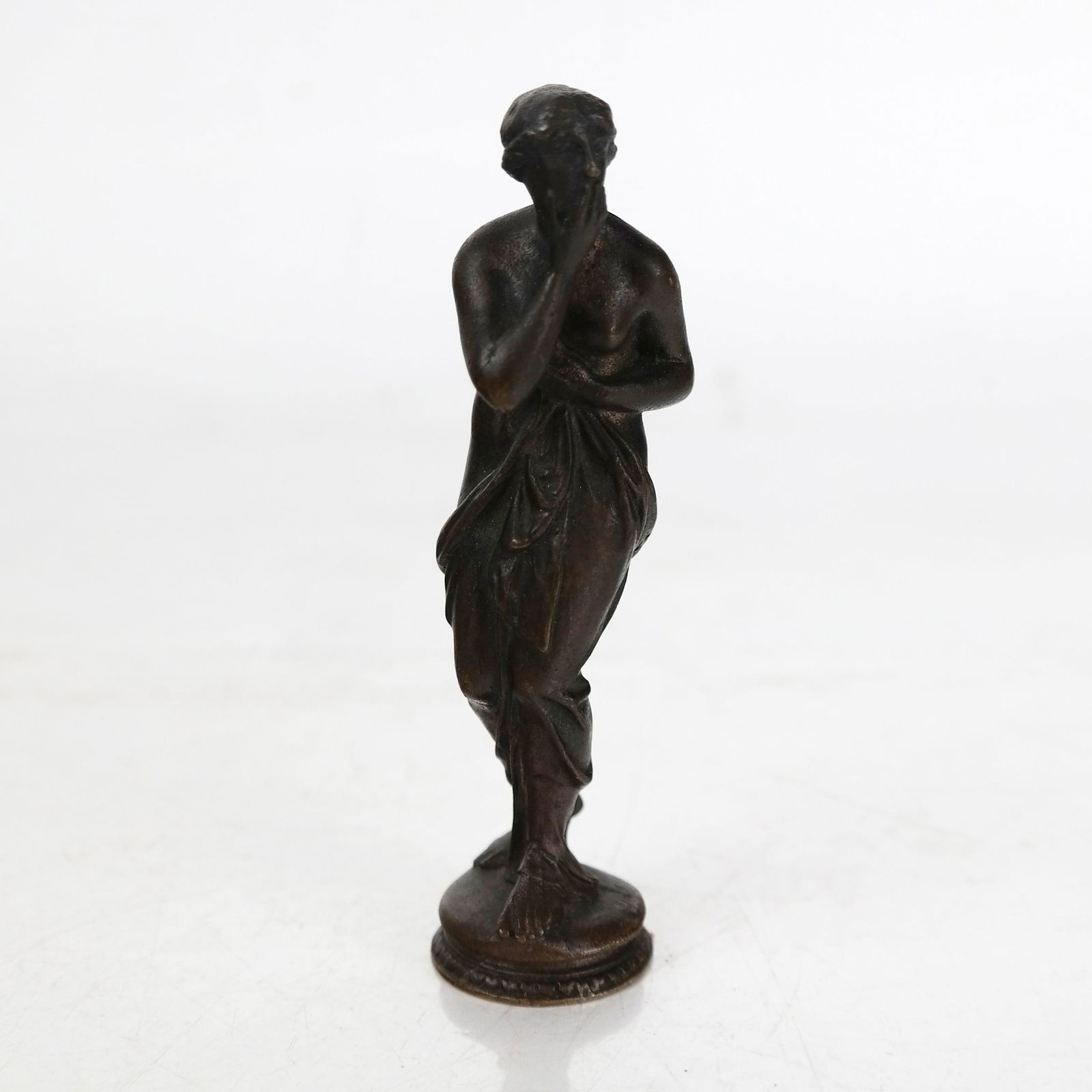 Small Neoclassical Bronze Statue or Seal (1 of 6)