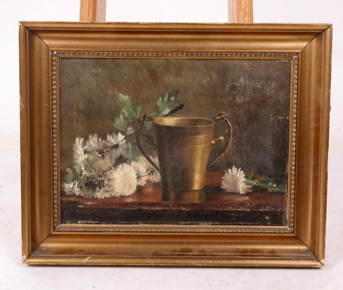 Chrysanthemum & Vase - Oil/Canvas Painting (1 of 7)