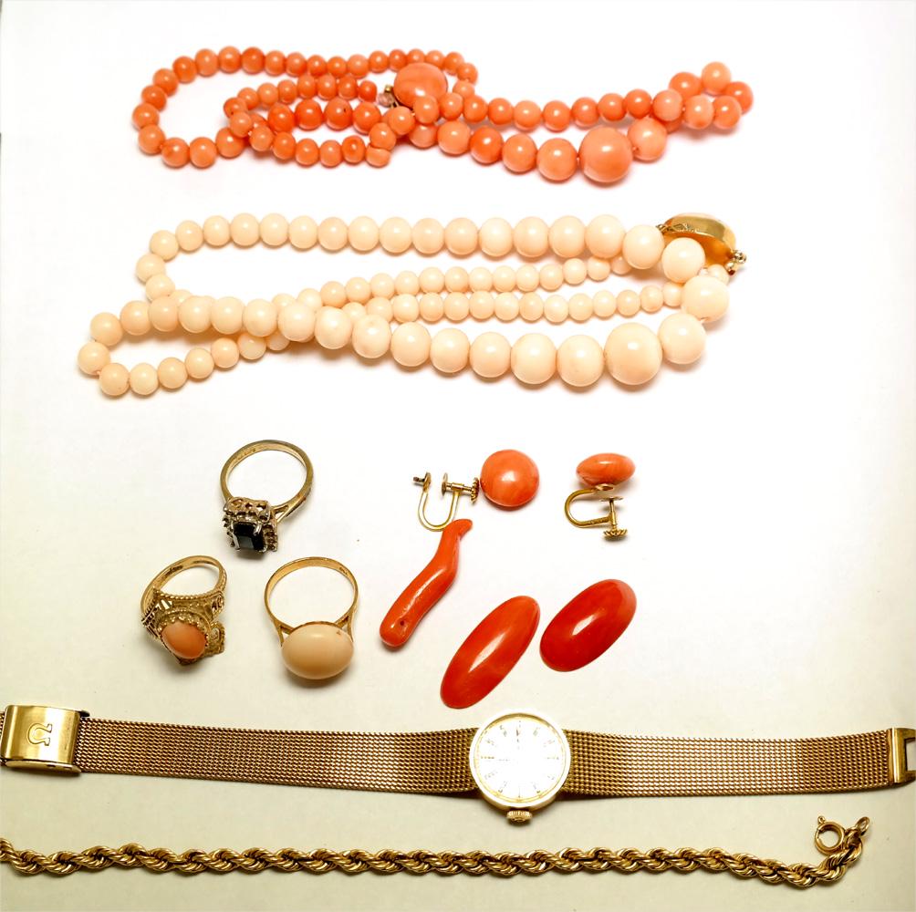 Estate Lot of Jewelry - 18K, Coral and Others (1 of 1)