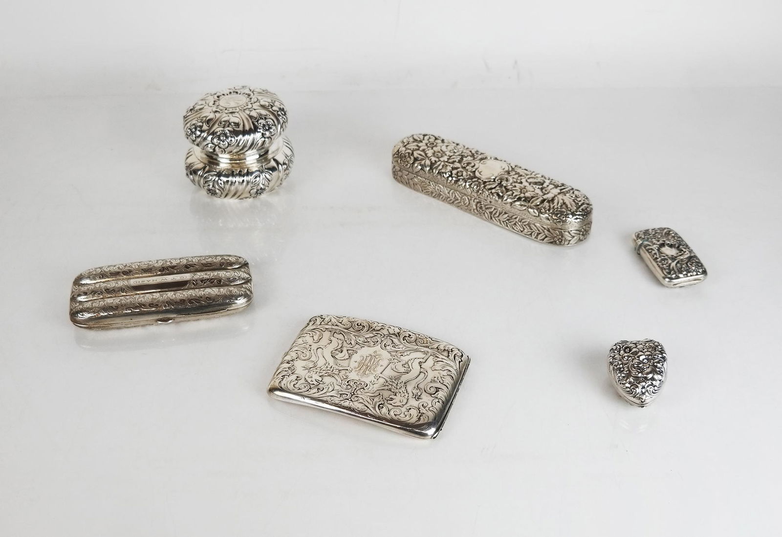 Six Sterling Silver Repousse Articles (1 of 12)