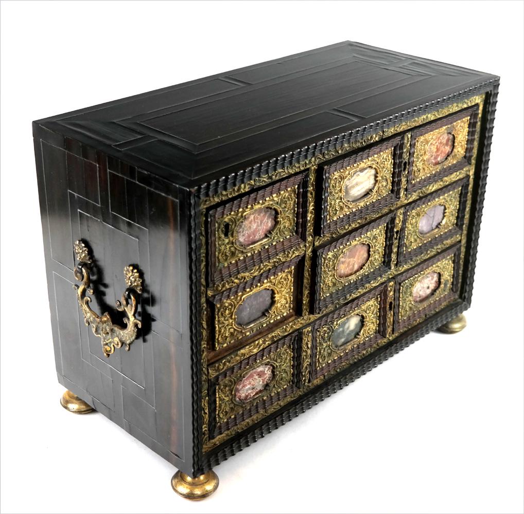 Continental Baroque Inlaid Vargueno Cabinet (1 of 9)