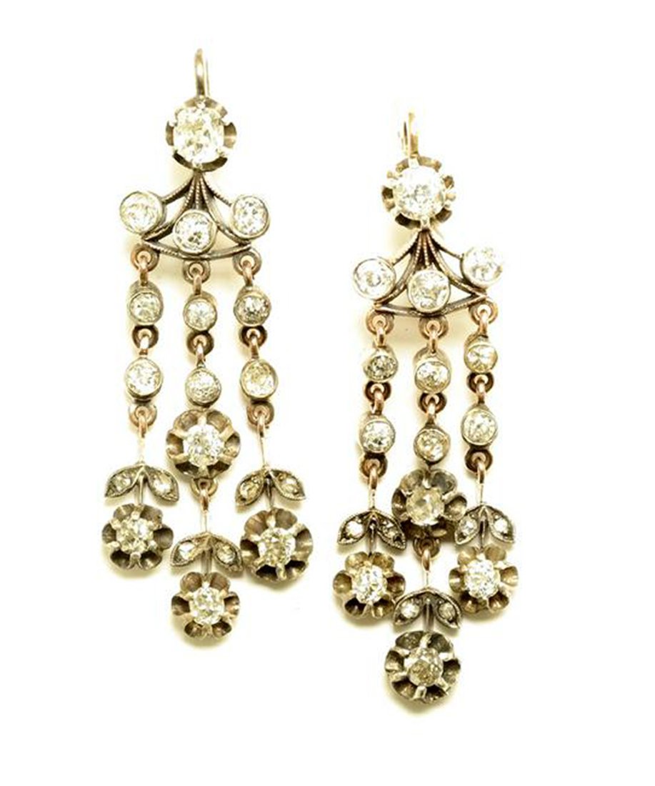 Antique Russian Diamond Earrings (1 of 5)