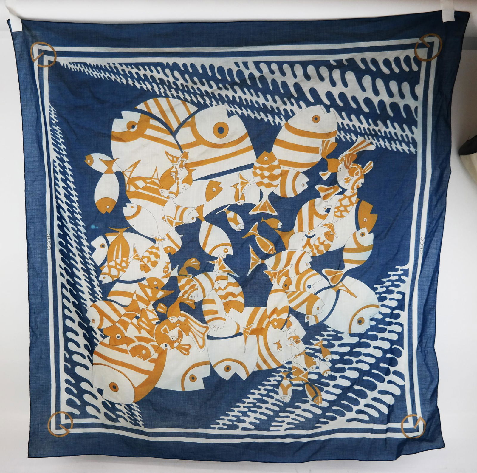 Gucci Silk Scarf - "Poissons" pattern (1 of 8)