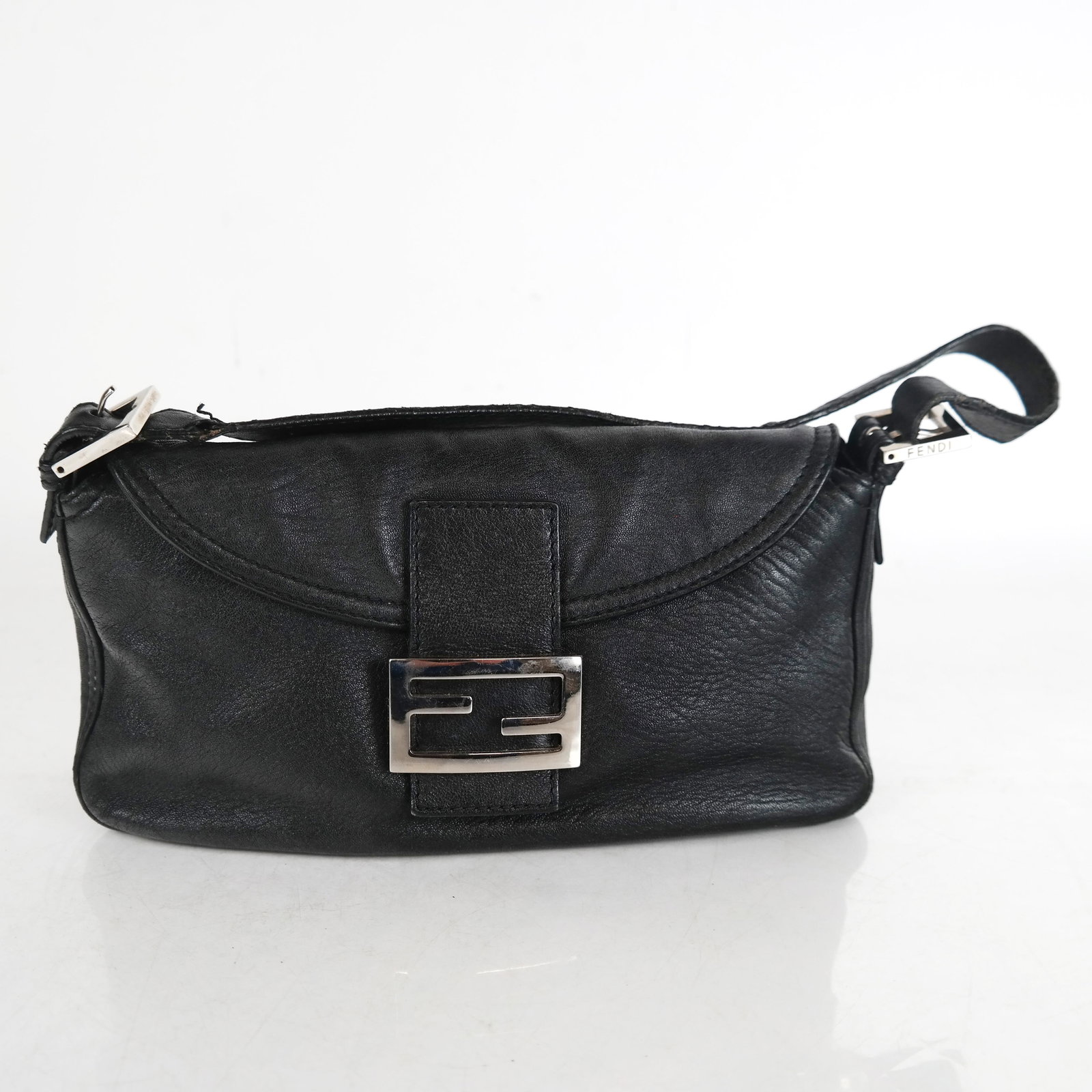 Fendi Black Leather Baguette: Fendi black leather baguette.