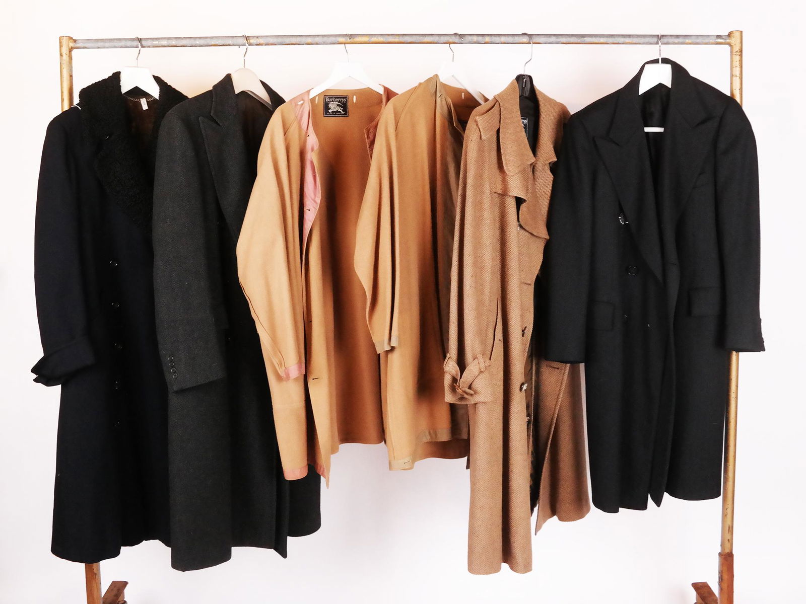 Group of 6 Overcoats and Liners, Incl. Burberry (1 of 16)
