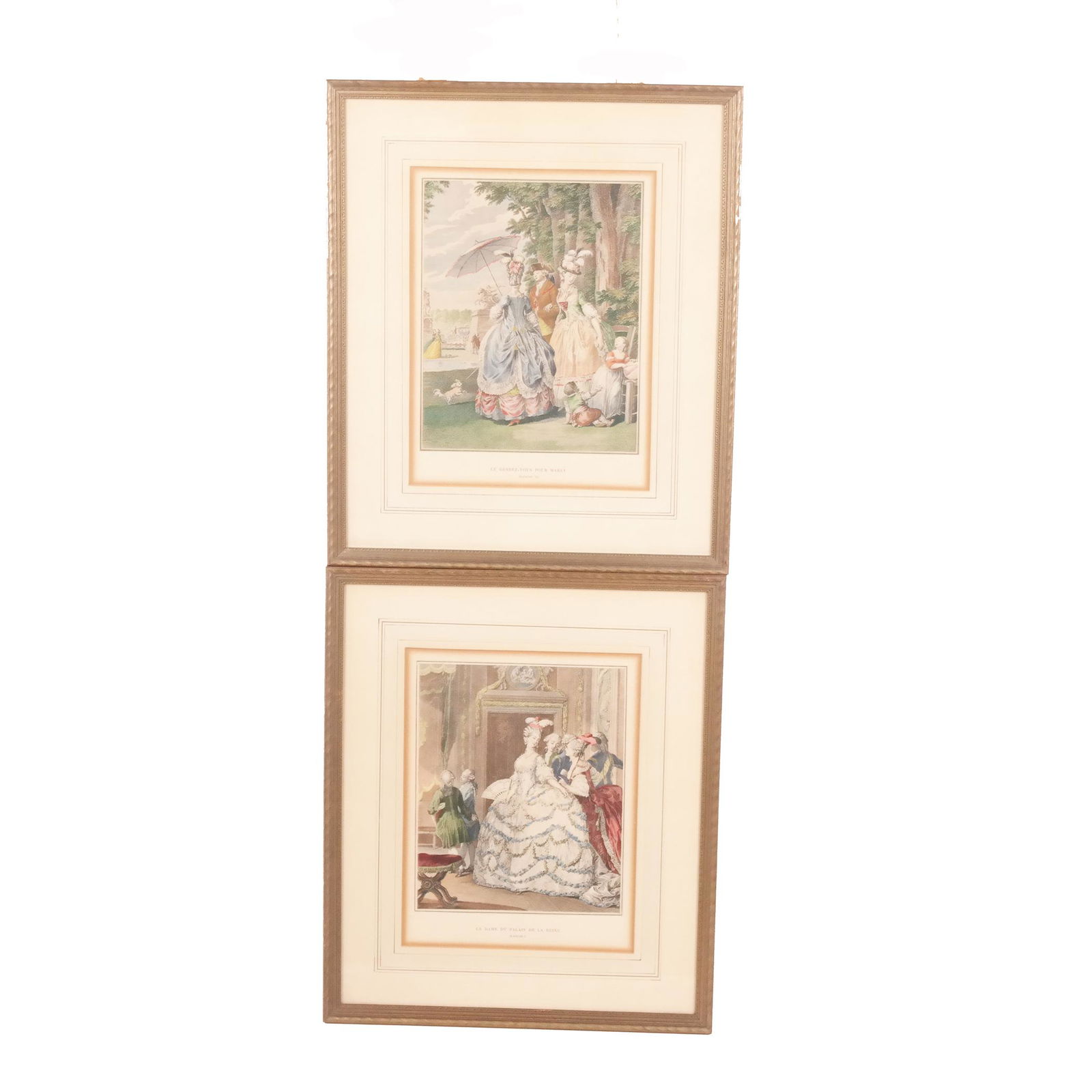 Pair of French Colored Prints (1 of 10)