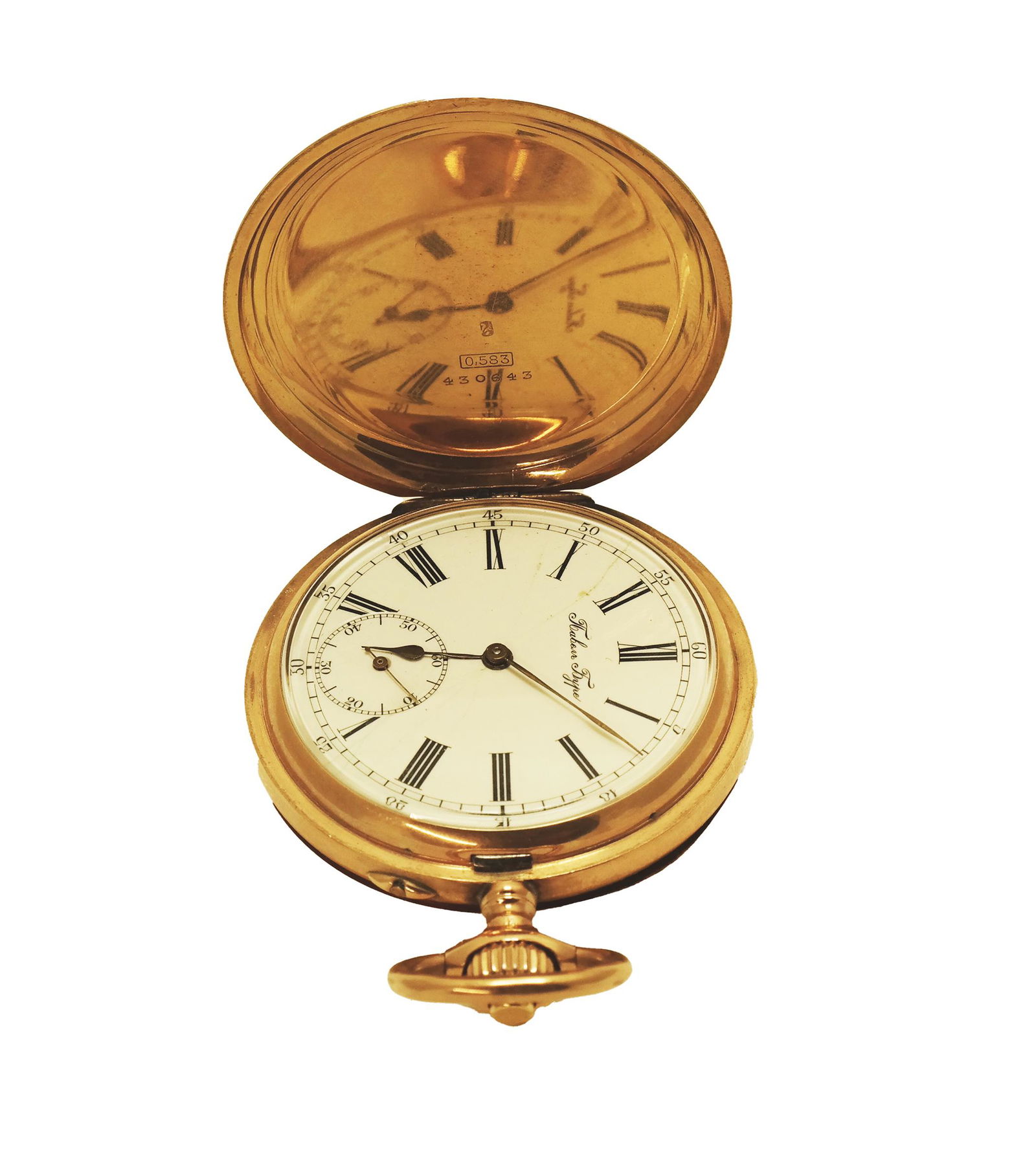 14K Yellow Gold Hunter Case Pocket Watch (1 of 9)