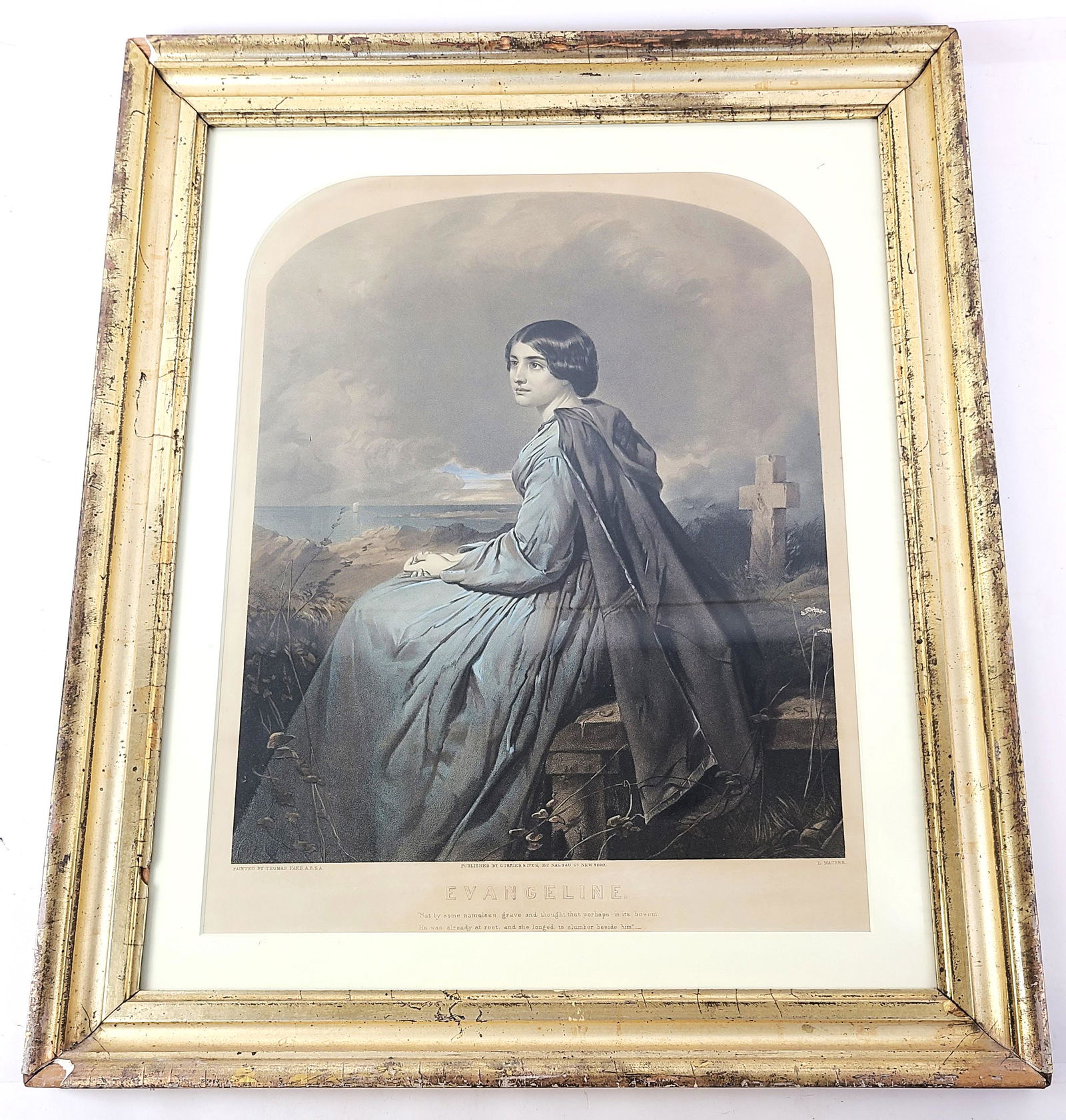 CURRIER & IVES: "Evangeline" - Lithograph (1 of 17)