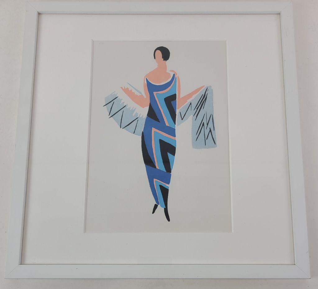 After Sonia DELAUNAY: "Dame en Bleu 1924" (1 of 10)