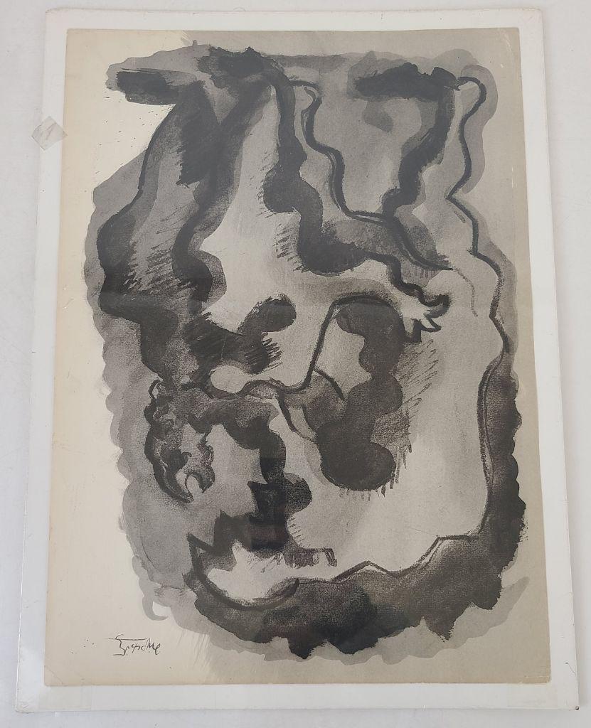 Jacques LIPCHITZ: "Prometheus" - Lithograph: Jacques Lipchitz (French, 1891-1973), "Prometheus," Variation, signed in plate upper right, 17.75" H x 12.5" W.