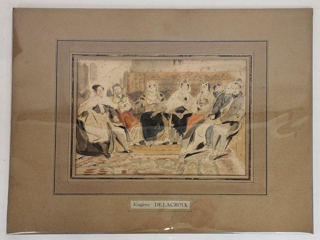 Attrib. to Eugene DELACROIX: Seated Figures - W/C (1 of 8)