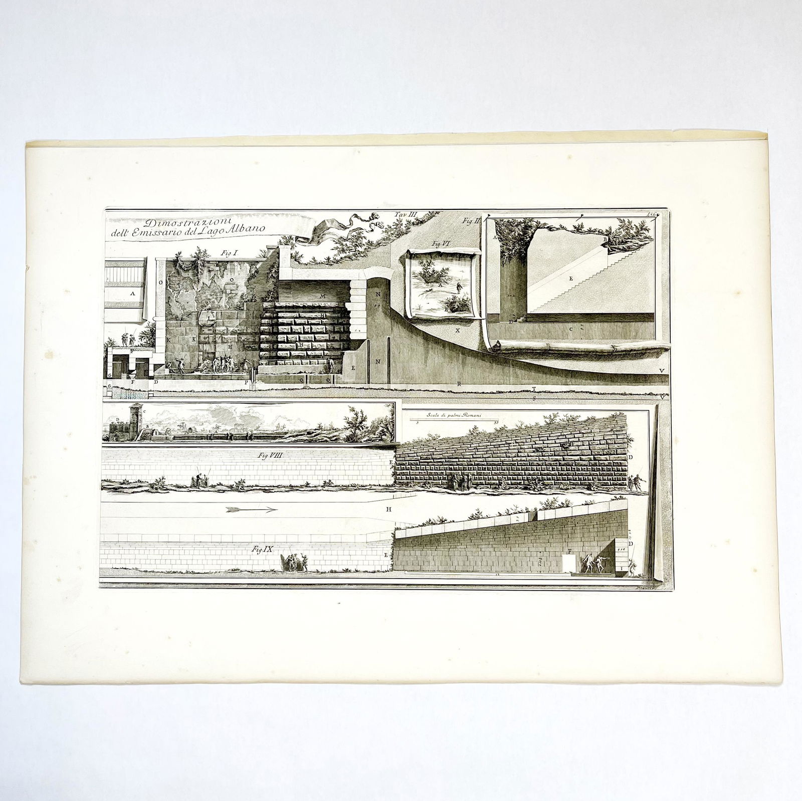Giovanni B. PIRANESI: "...Lago Albano" - Etching (1 of 8)