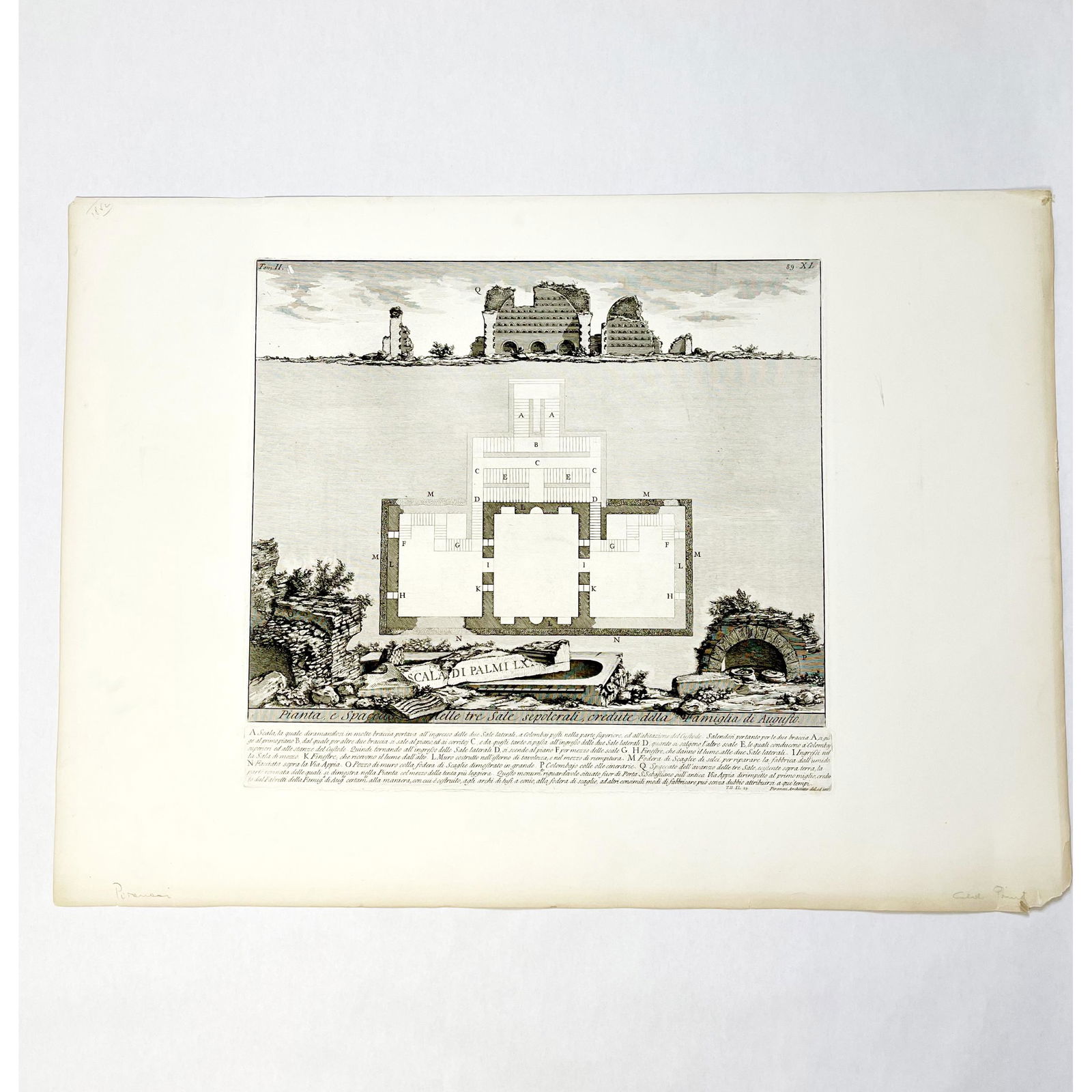 Giovanni B. PIRANESI: "Tre Sale.." - Etching (1 of 5)