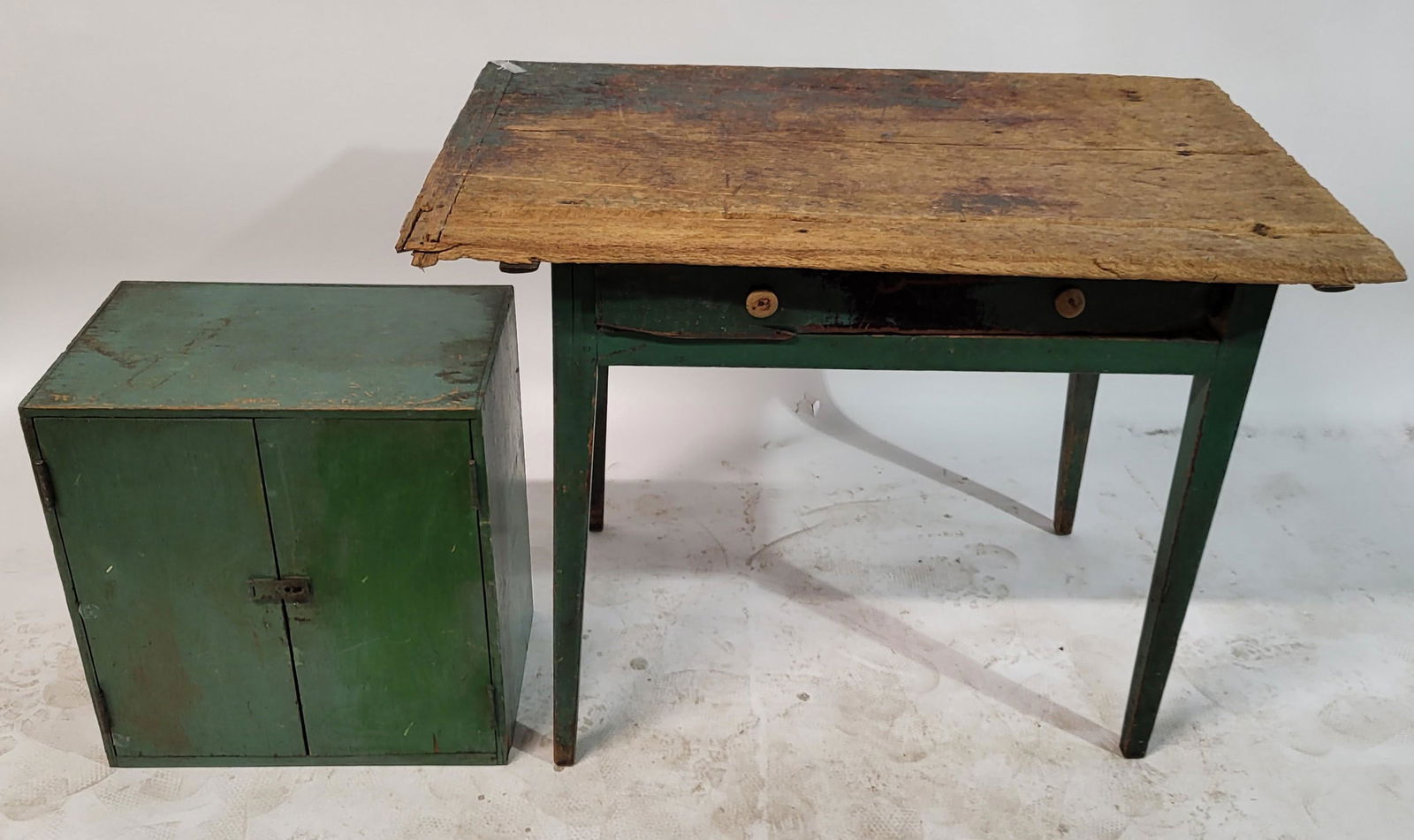 Antique Painted Table, and Spice Cabinet (1 of 13)
