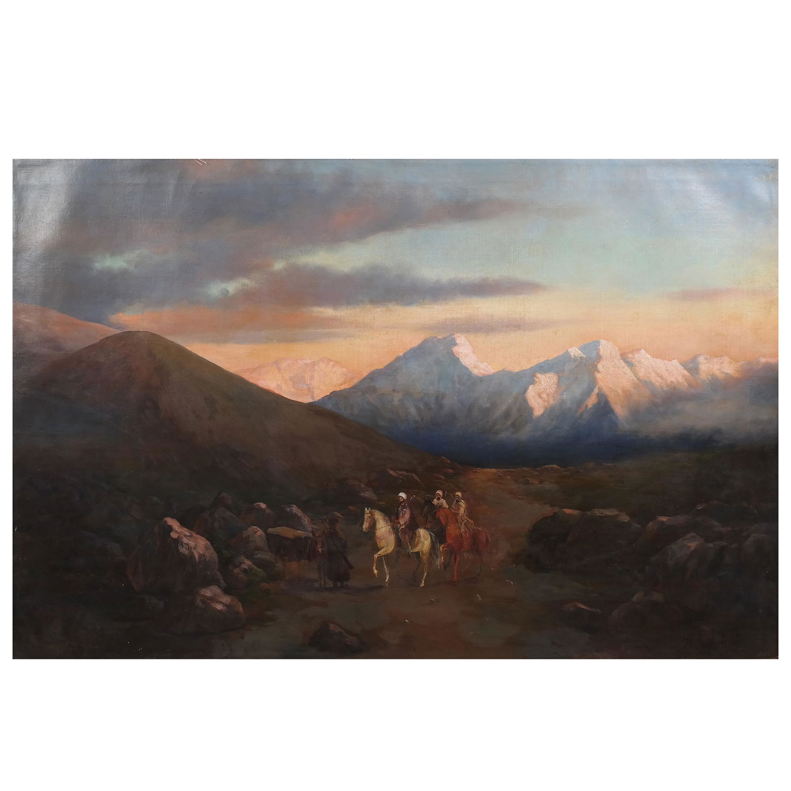 Illia ZARKOVSKY: Men on Horseback - Oil on Canvas (1 of 8)