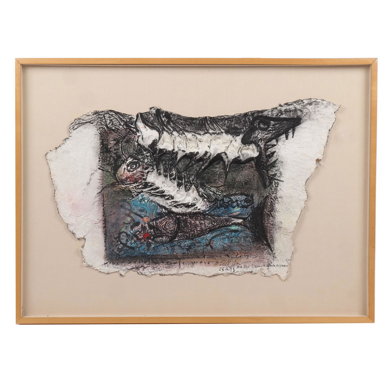 Nelson DOMINGUEZ: Colorful Fish - Mixed Media (1 of 8)