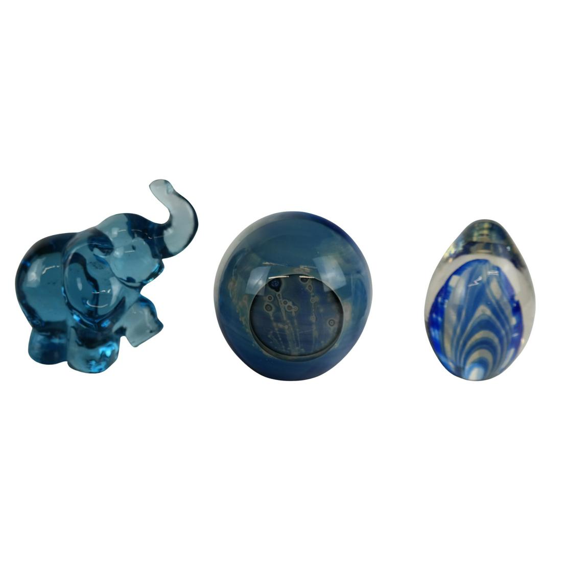 Three Glass Paperweights (1 of 10)