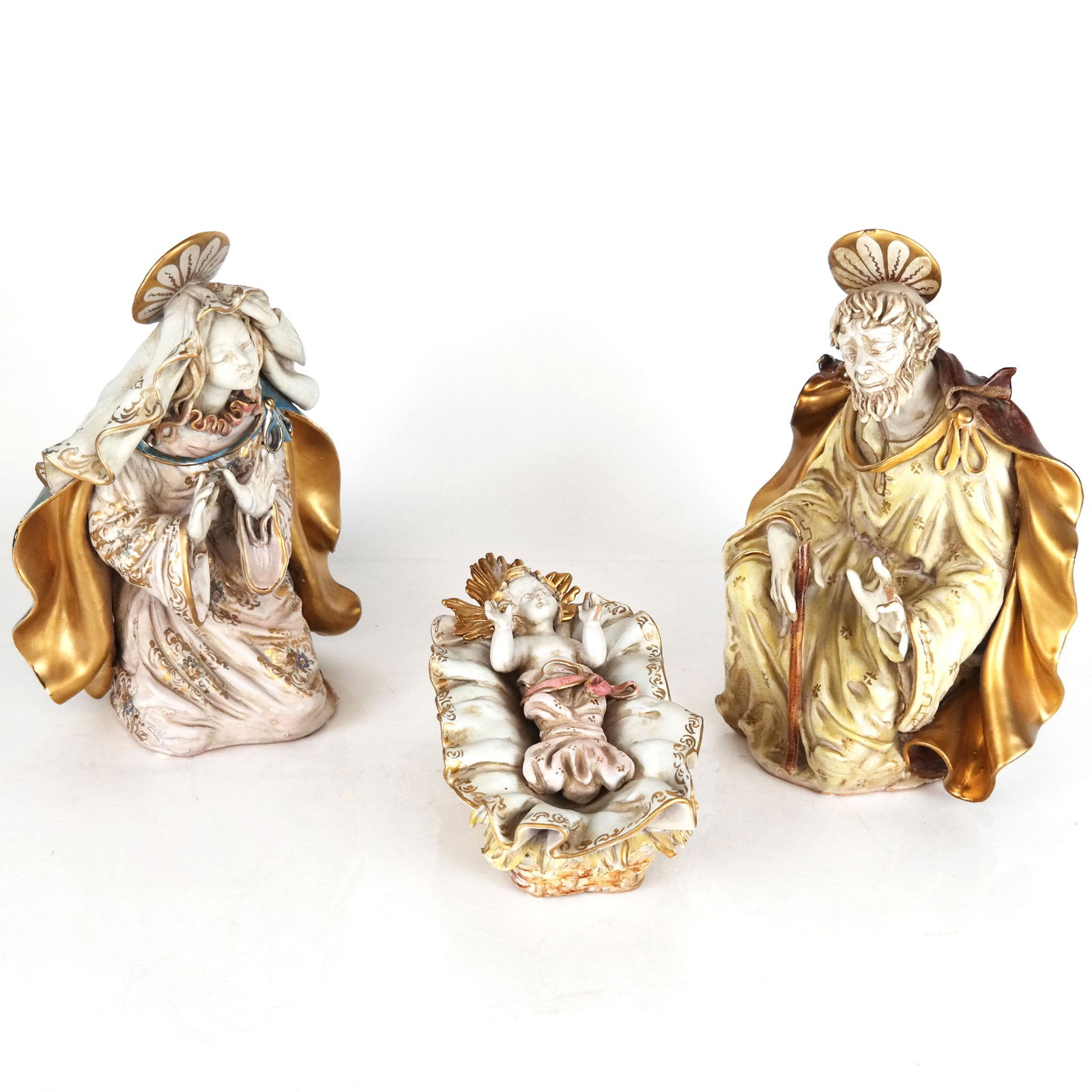 Three Italian Ceramic Creche Nativity Figures (1 of 13)