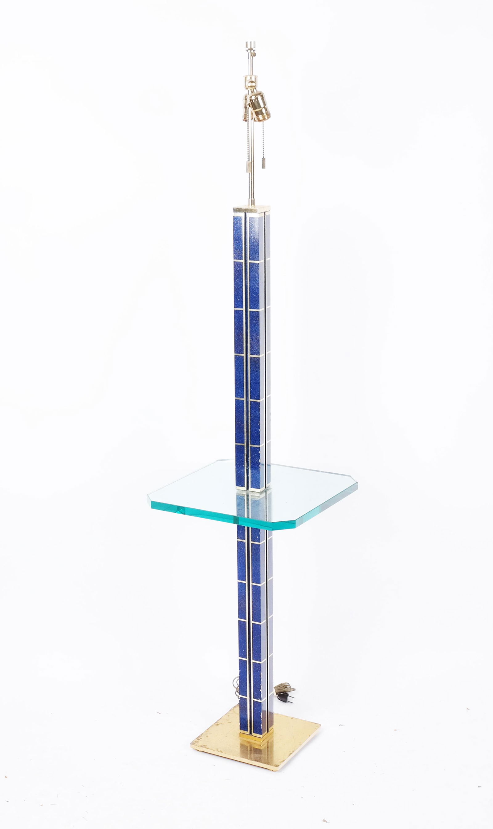 Modern Lapis Lazuli-Style Blue Floor Lamp (1 of 6)