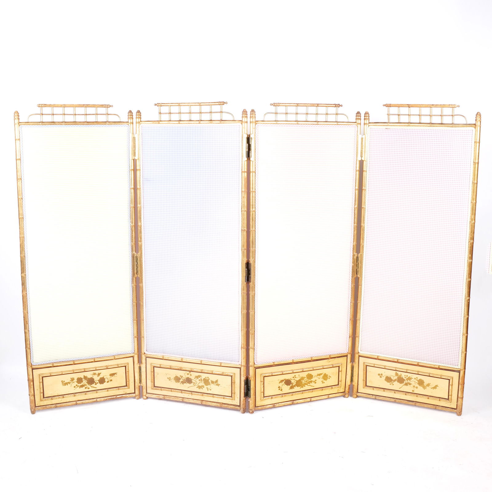 Four Panel Faux Bamboo Floor Screen (1 of 11)