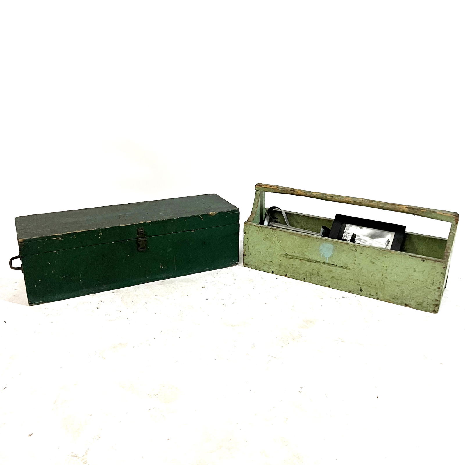 Two Painted and Distressed Tool Boxes (1 of 6)
