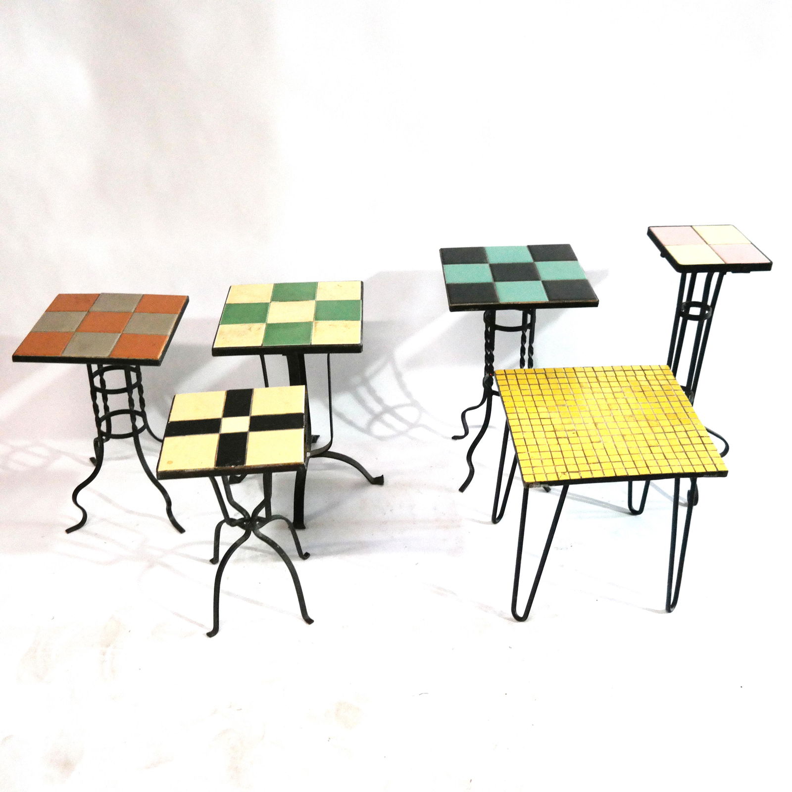 Six Iron & Tile Top Tables (1 of 12)