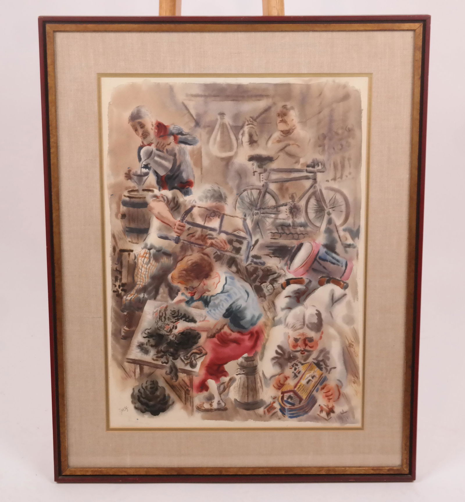 George GROSZ: "Let Me Feel Your Pulse," Watercolor (1 of 13)
