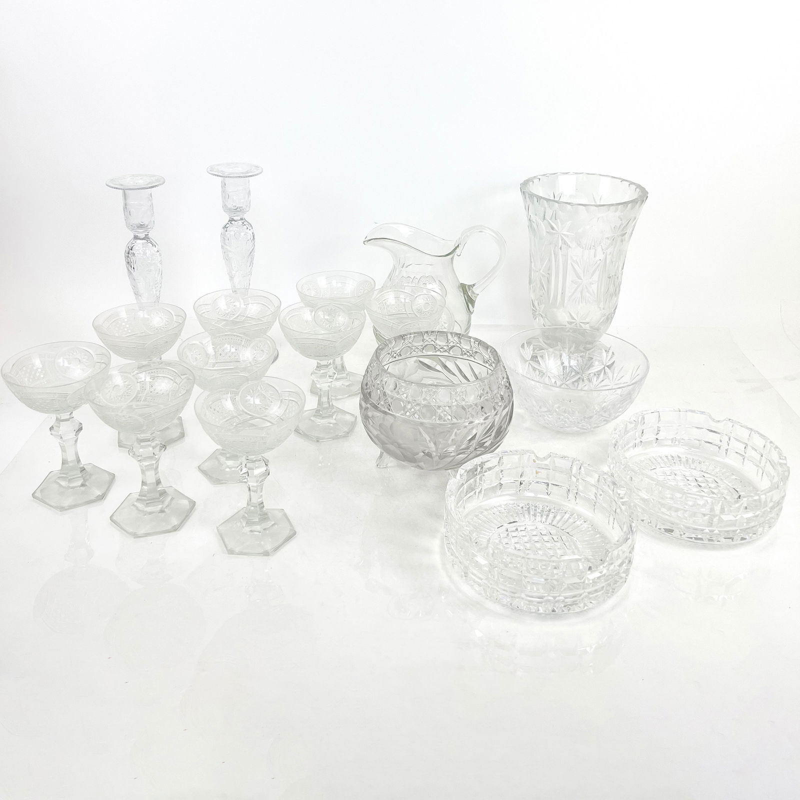 Assembled Group of Pressed & Cut Glass (1 of 11)