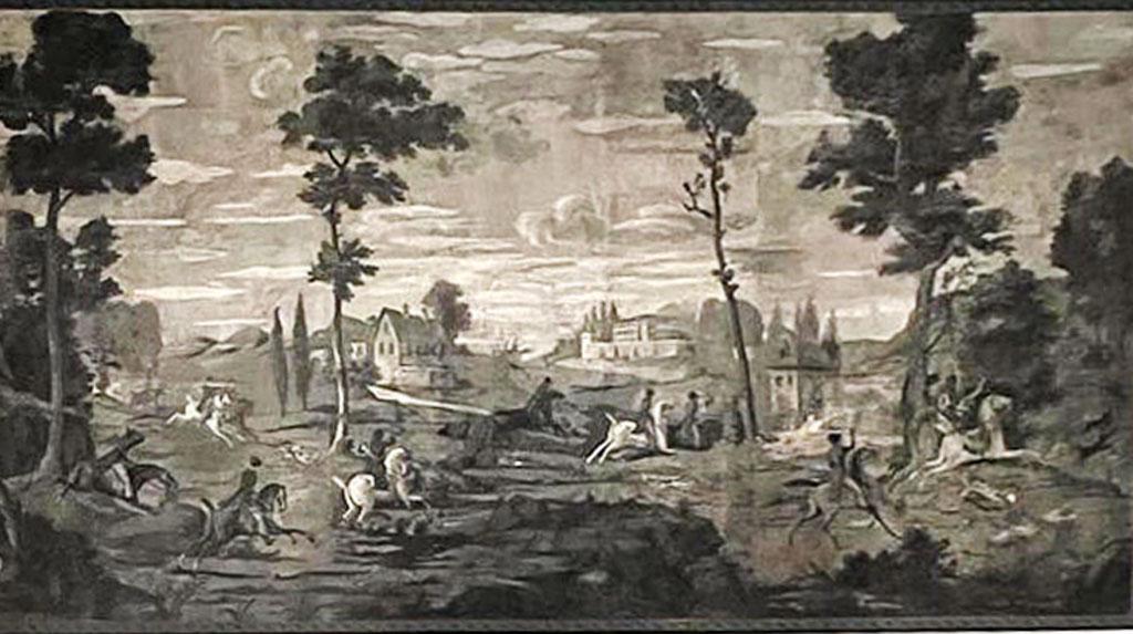 French Wallpaper Scene Chasse Dite D'Apres Vernet (1 of 20)