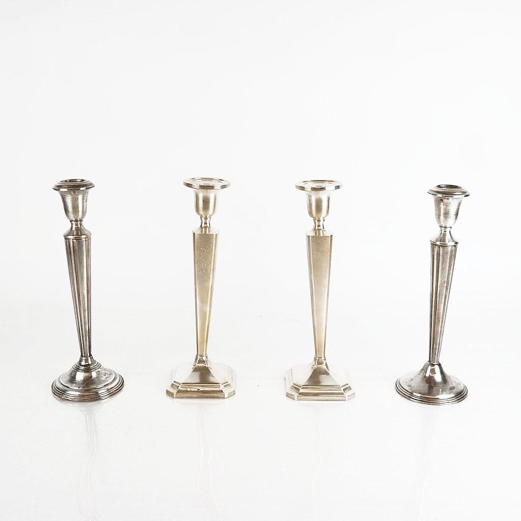 2 Pair Sterling Silver Candlesticks- 1 by Cartier (1 of 11)