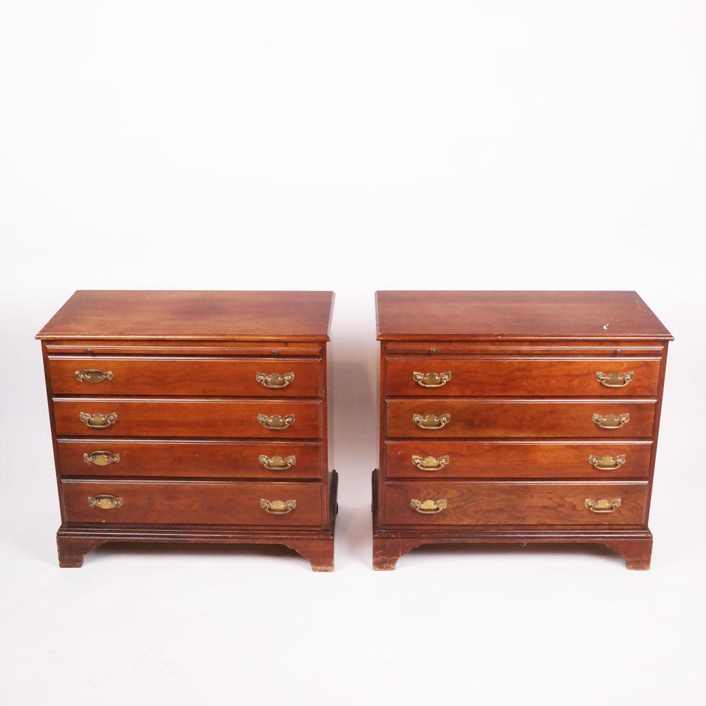 Pair of Georgian-Style Mahogany Bachelor Chests (1 of 9)