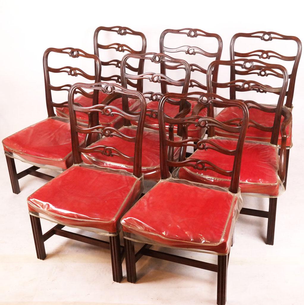 Set of 8 Ladderback Dining Chairs (1 of 7)