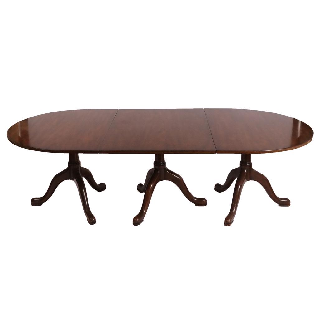 Three-Part Dining Table by Kittinger, NY (1 of 10)