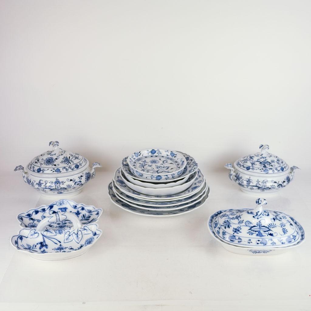 Meissen "Blue Onion" Serving Items (13 Pcs) (1 of 15)