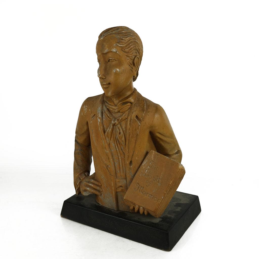 Wood Carving of "Dandy" with "Book of Mormon' (1 of 9)