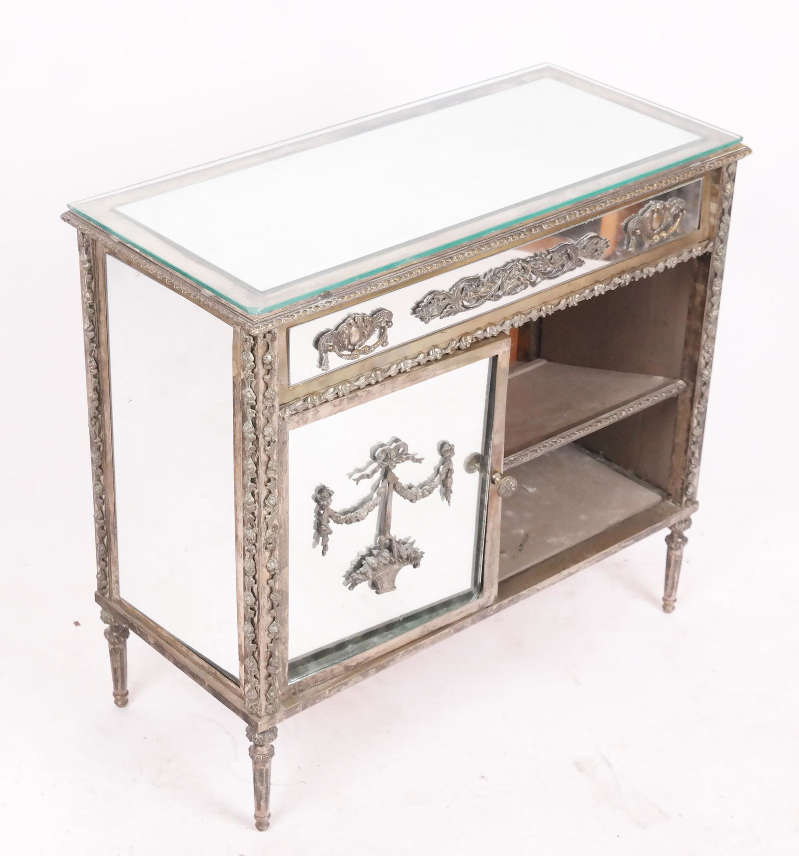 Hollywood Regency-Style Mirrored Cupboard (1 of 7)
