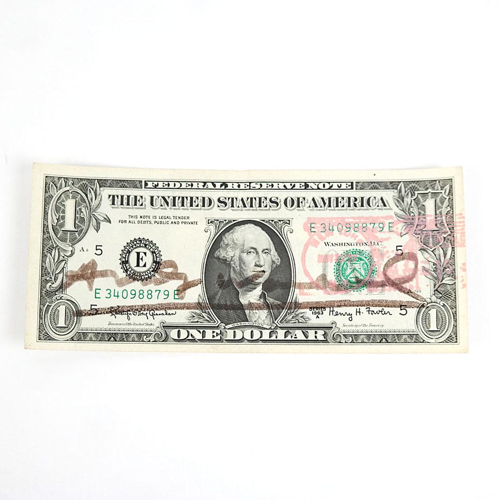 Andy WARHOL: Signed U.S. One Dollar Bill (1 of 6)