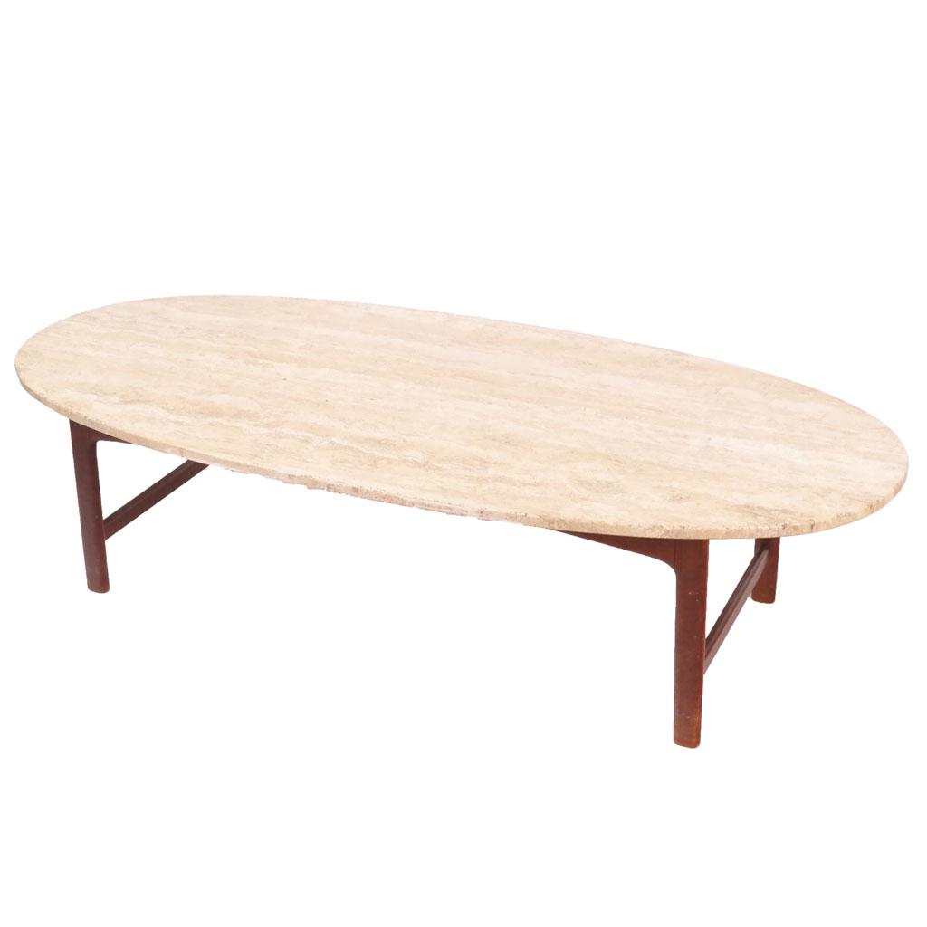 Mid-Century Modern Swedish Low Oval Table (1 of 9)