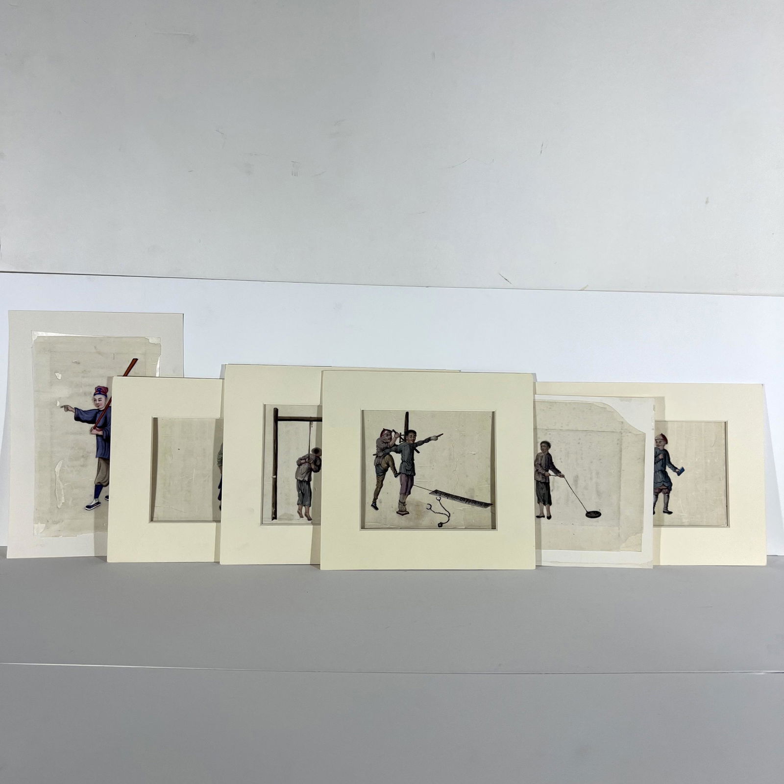 Group of Six Chinese Export Pith Paintings (1 of 14)