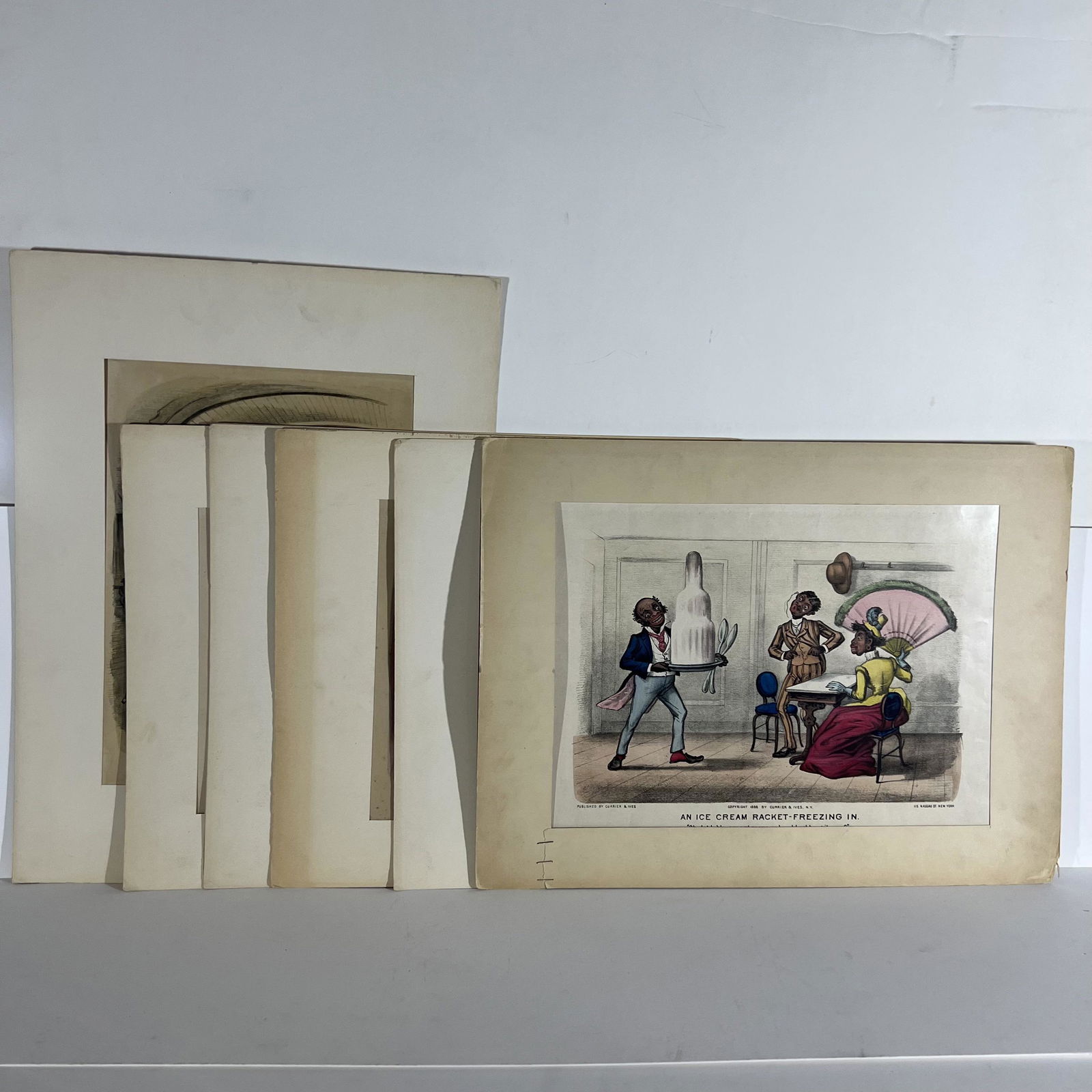 Currier & Ives "Darktown" Comics - (6) Lithographs (1 of 14)