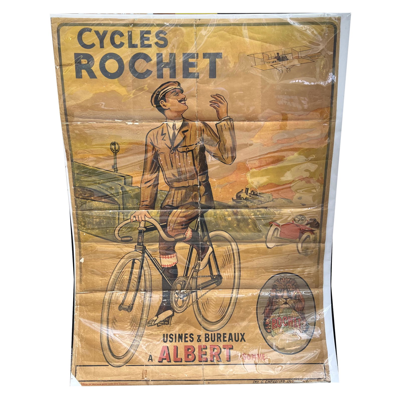 Antique French Cycles Rochet Poster (1900) (1 of 9)