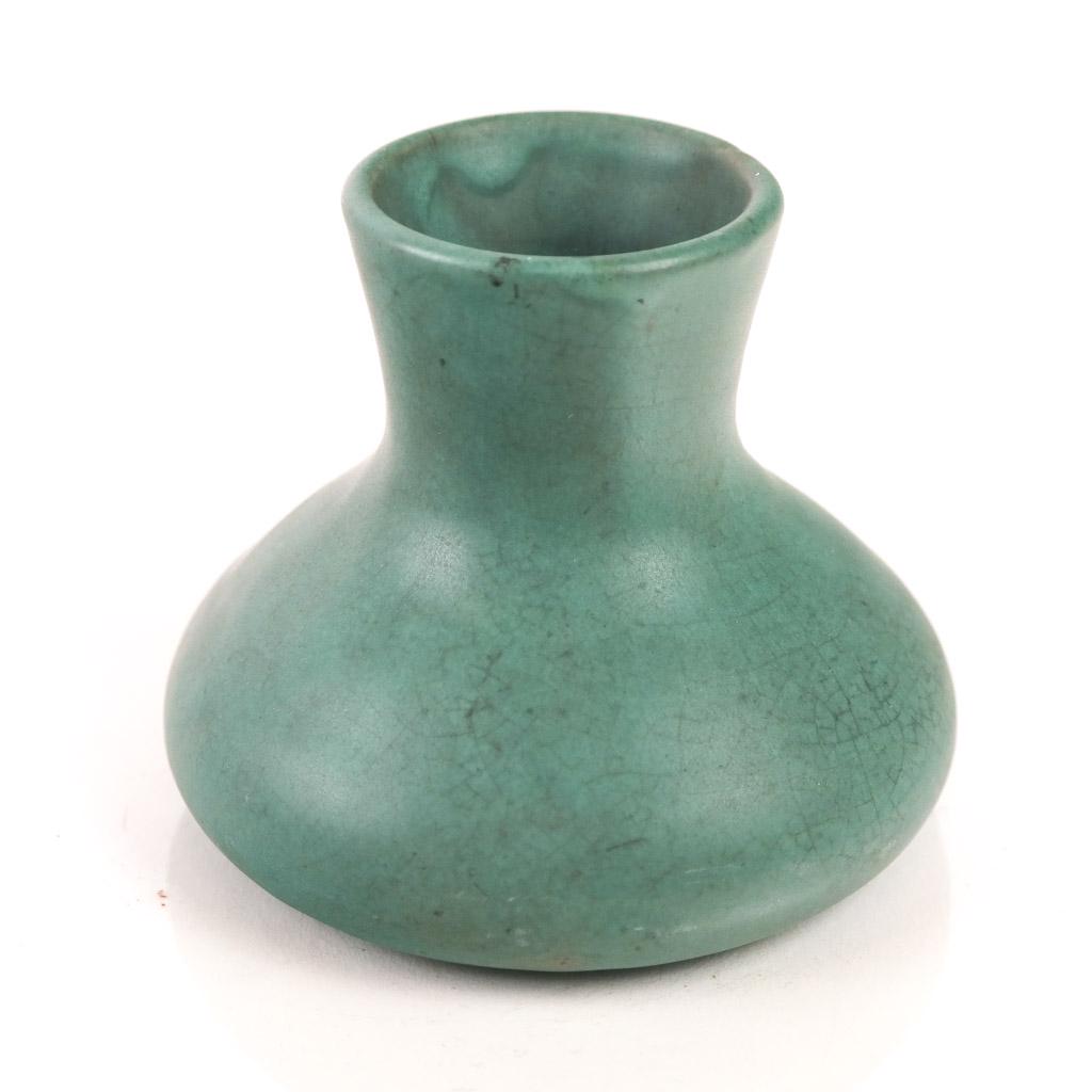 Small Pottery Vase Stamped "CWP" (1 of 6)