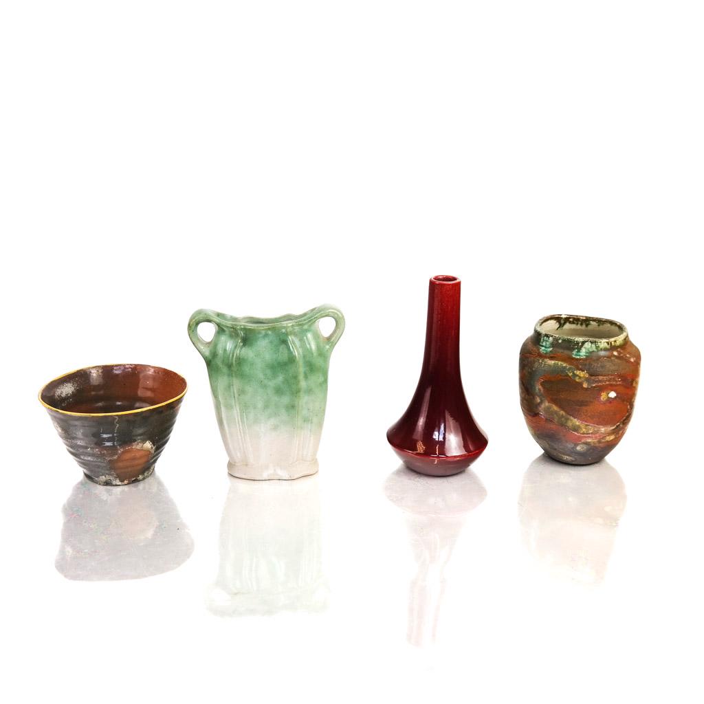 Four American Glazed Pottery Vessels (1 of 11)