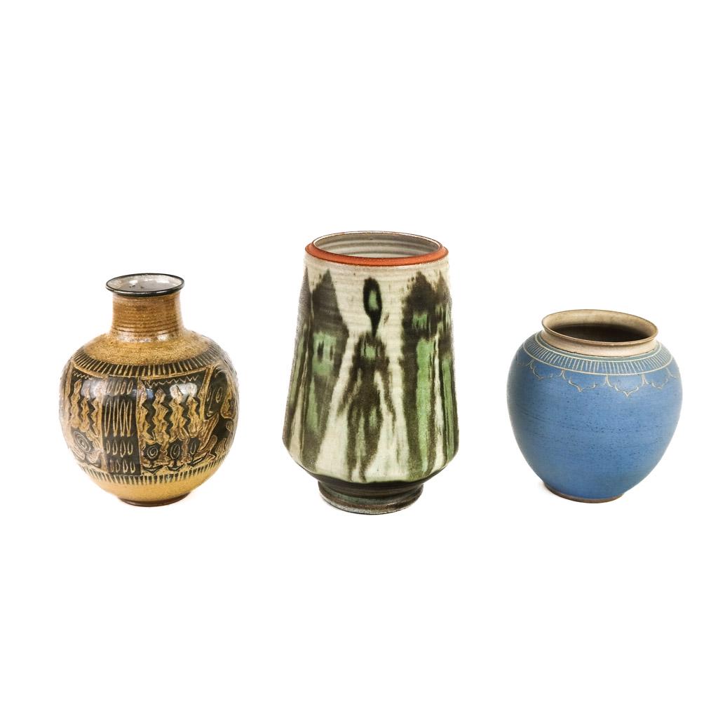 Three Mid-Century Modern Pottery Vases (1 of 11)